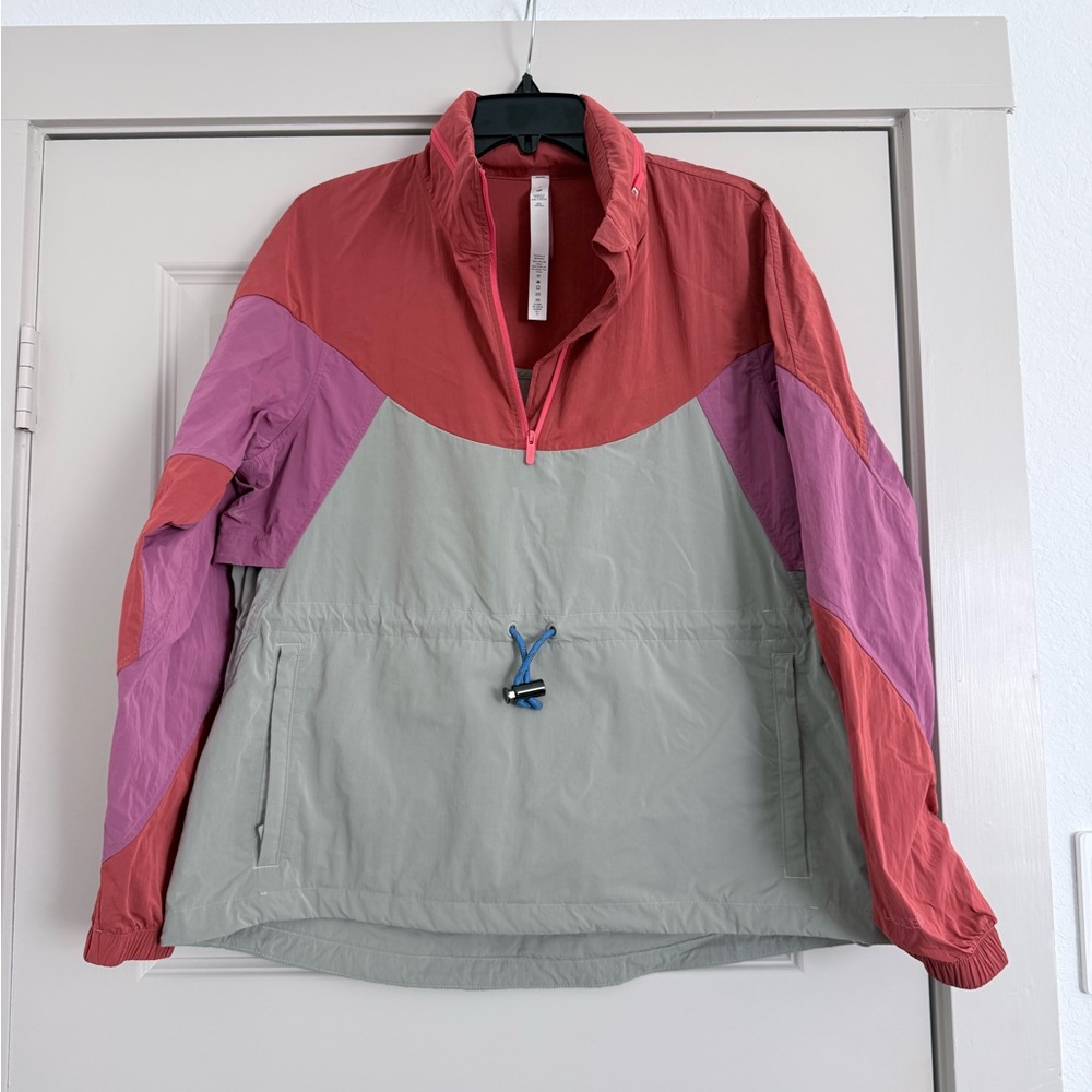 lululemon athletica Colorblock Pullover Jacket in Coral, Lilac & Sage